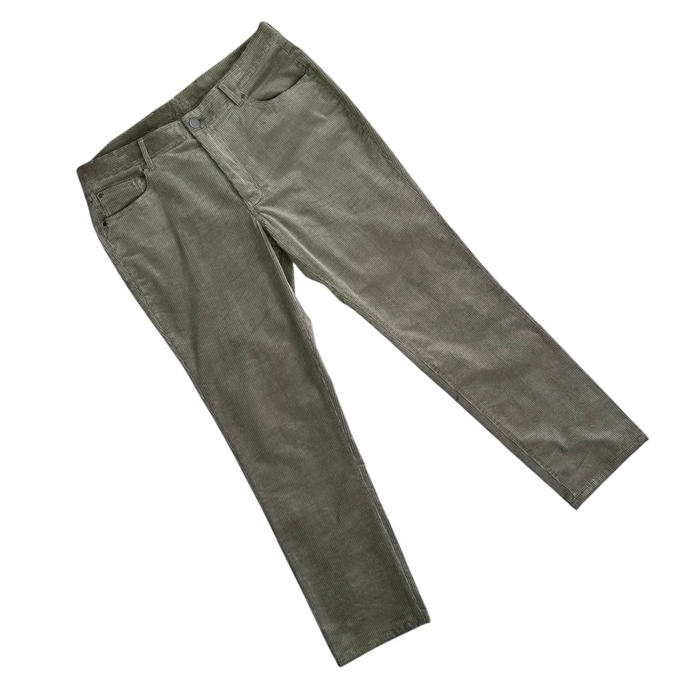 Stantt Stretch Corduroy Five Pocket Chino Pant Men 36x30 Olive Green